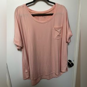 Wonderly | 2X | Light Pink Pocket Tee